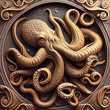 3D модель Octopus bimaculoides (STL)